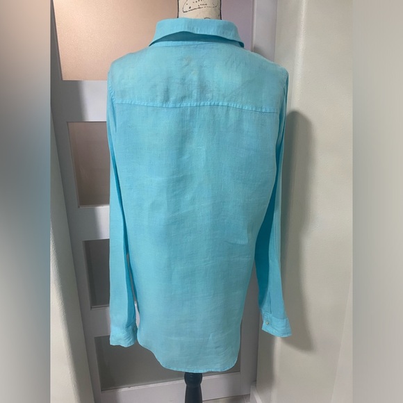 Lilly Pulitzer Sea View Linen Button Down Top - Picture 7 of 13